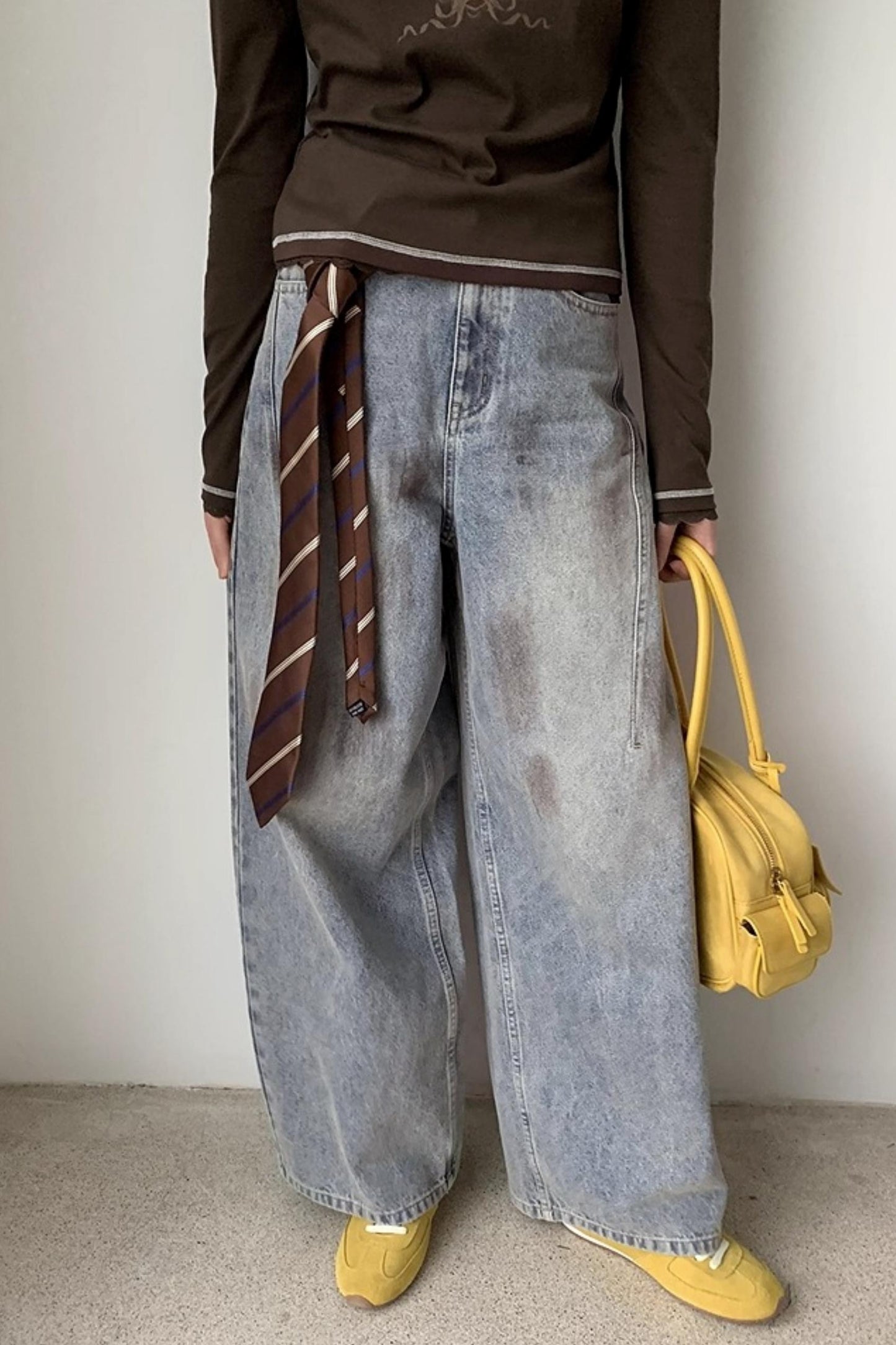 Stardust Color Distress Denim Pants