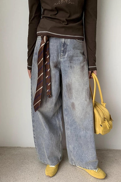 Stardust Color Distress Denim Pants