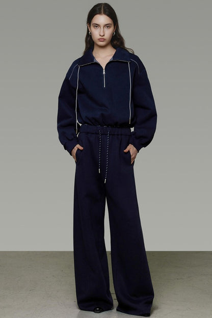 Autumn Drape Slimming Wide-Leg Pants