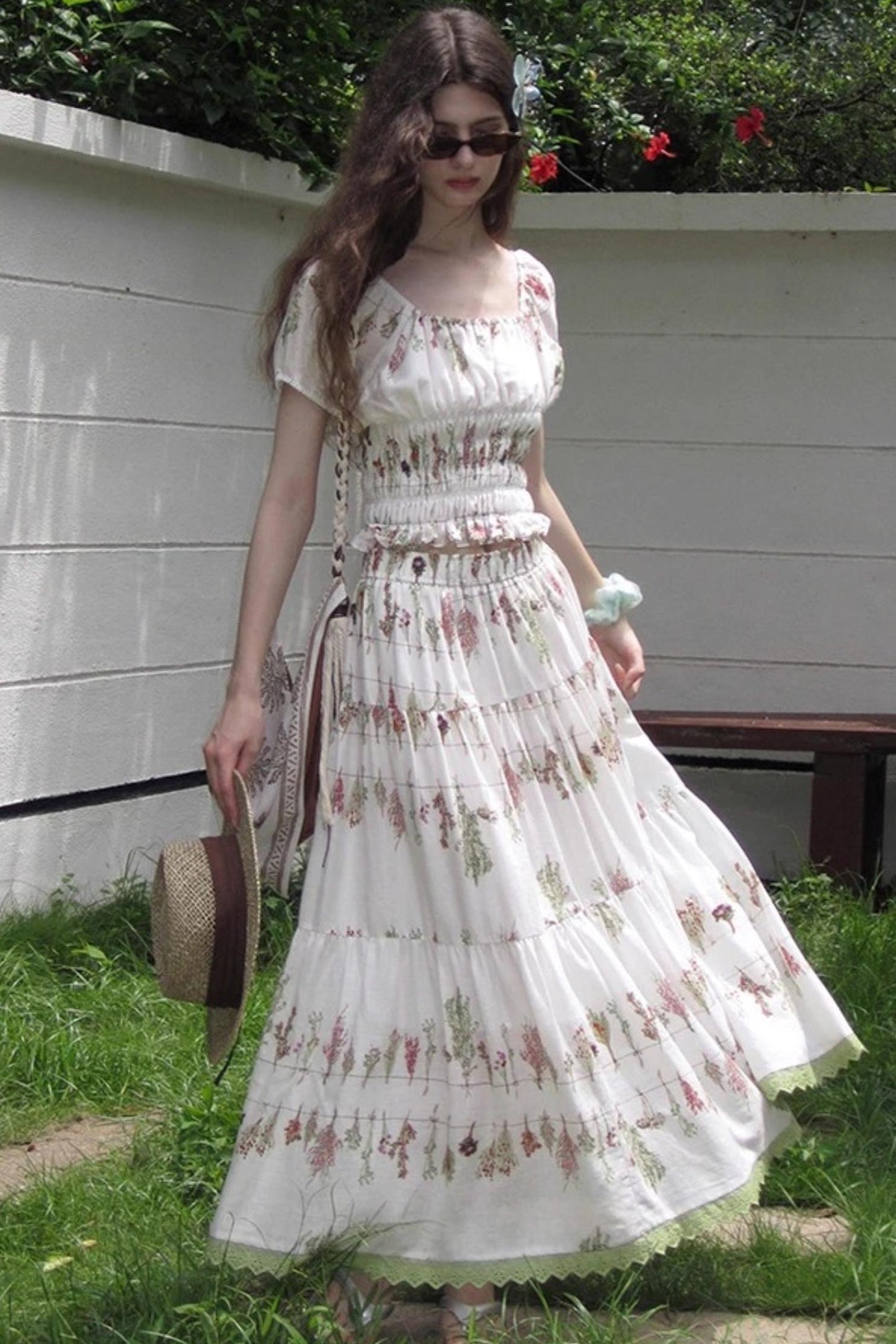 Botanical Linen Skirt Set-Up