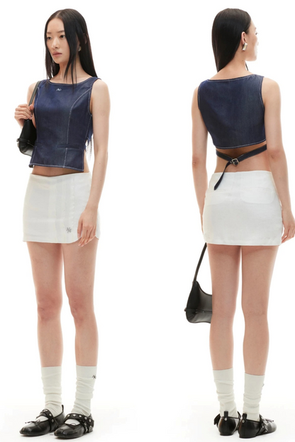 Lyocell Linen A-Line Skirt