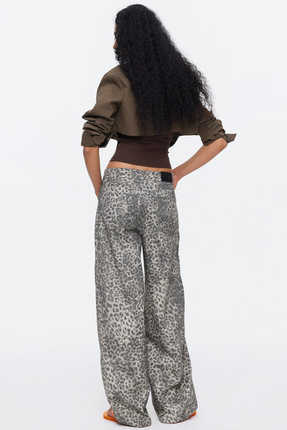 Retro Cotton Leopard Pants