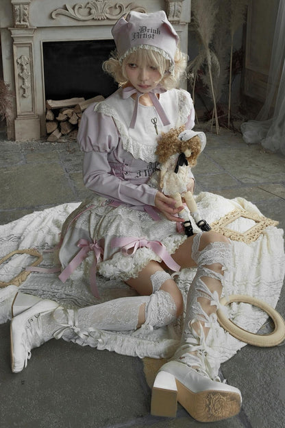 Pink Lace Swing Shirt Set-Up