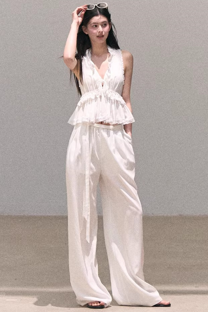 Hidden Petals Silk Lace Top