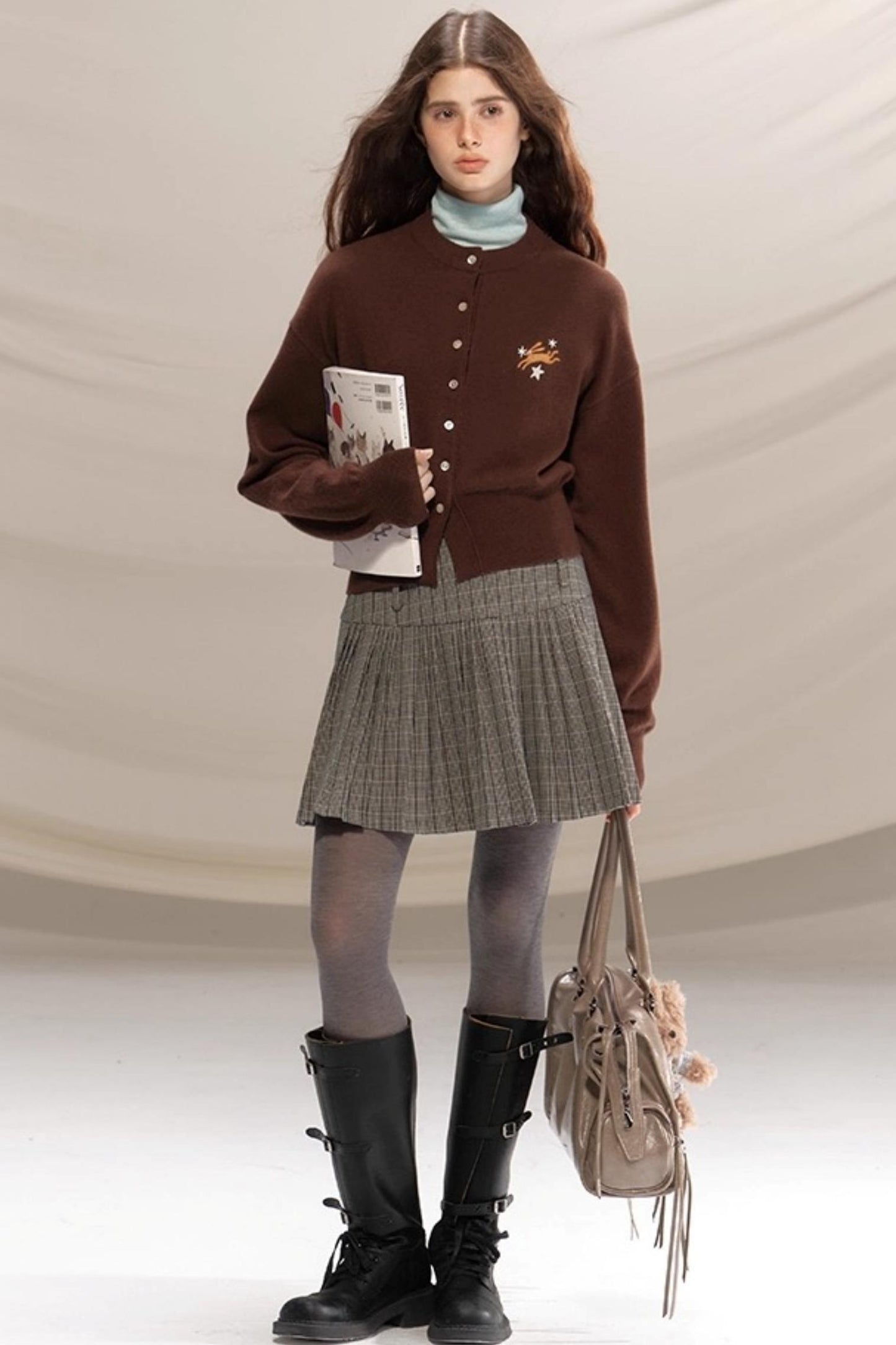 Gray Beaded Academy Jacket Set-Up