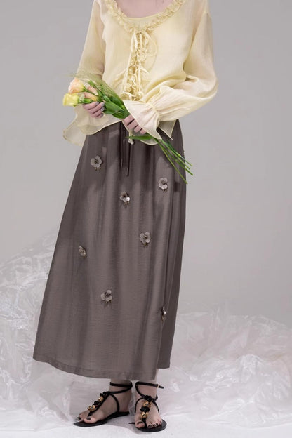 Summer Floral A-Line Skirt