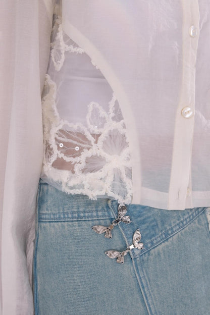 Belle Lace White Shirt
