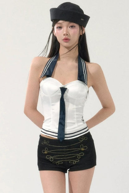 Pure Desire Navy Tube Top
