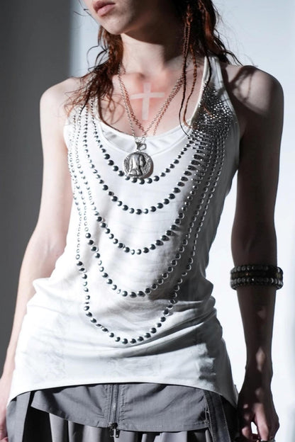 Rhinestone Long Tank Top