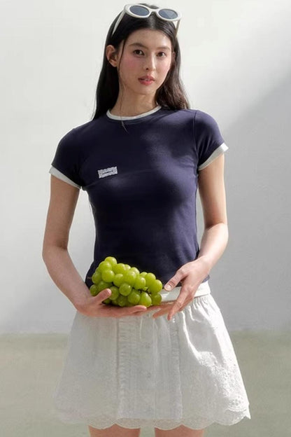 Contrasting Cotton Summer Top