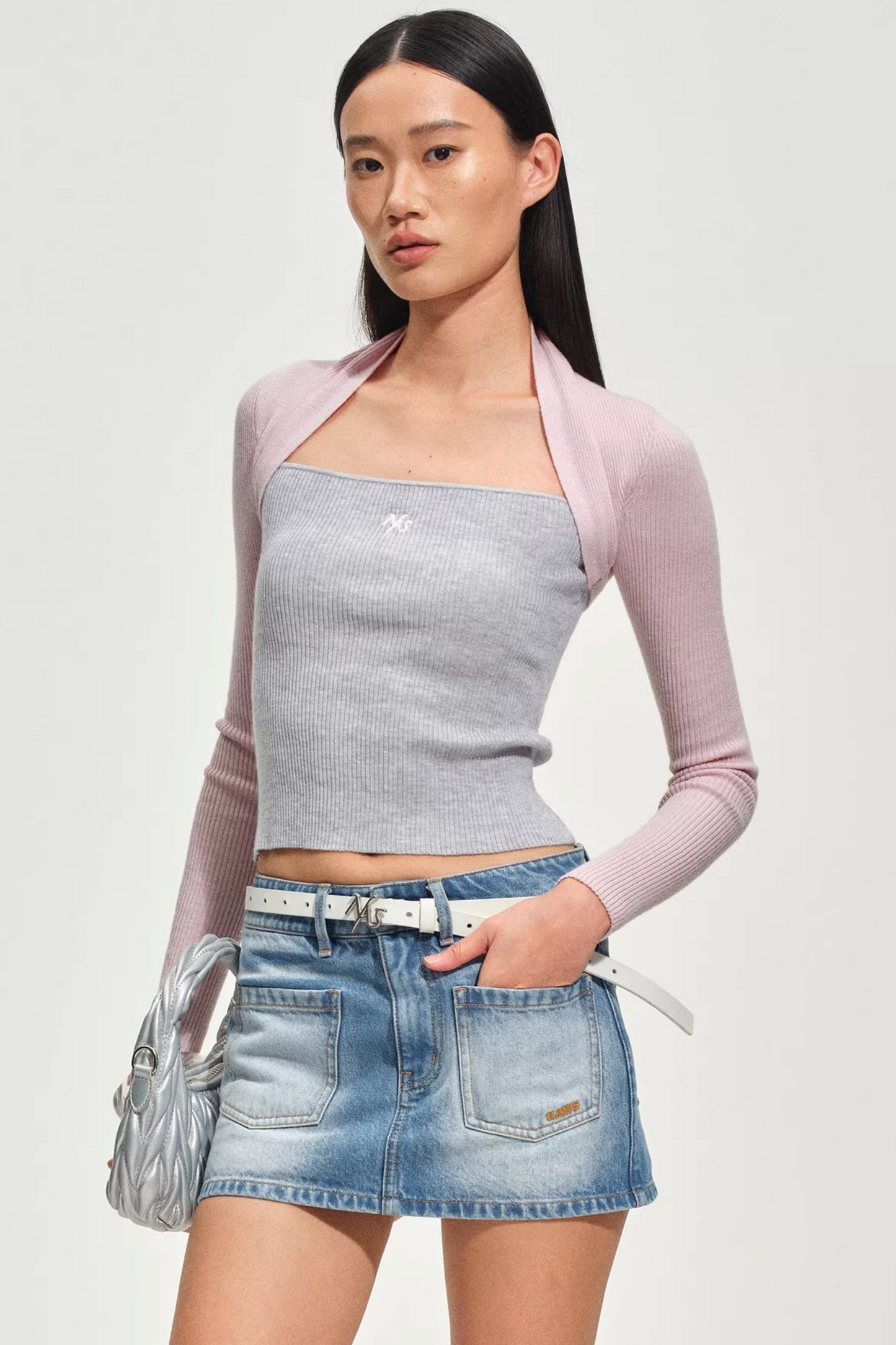 Color-Blocked Wool Knit Sweater