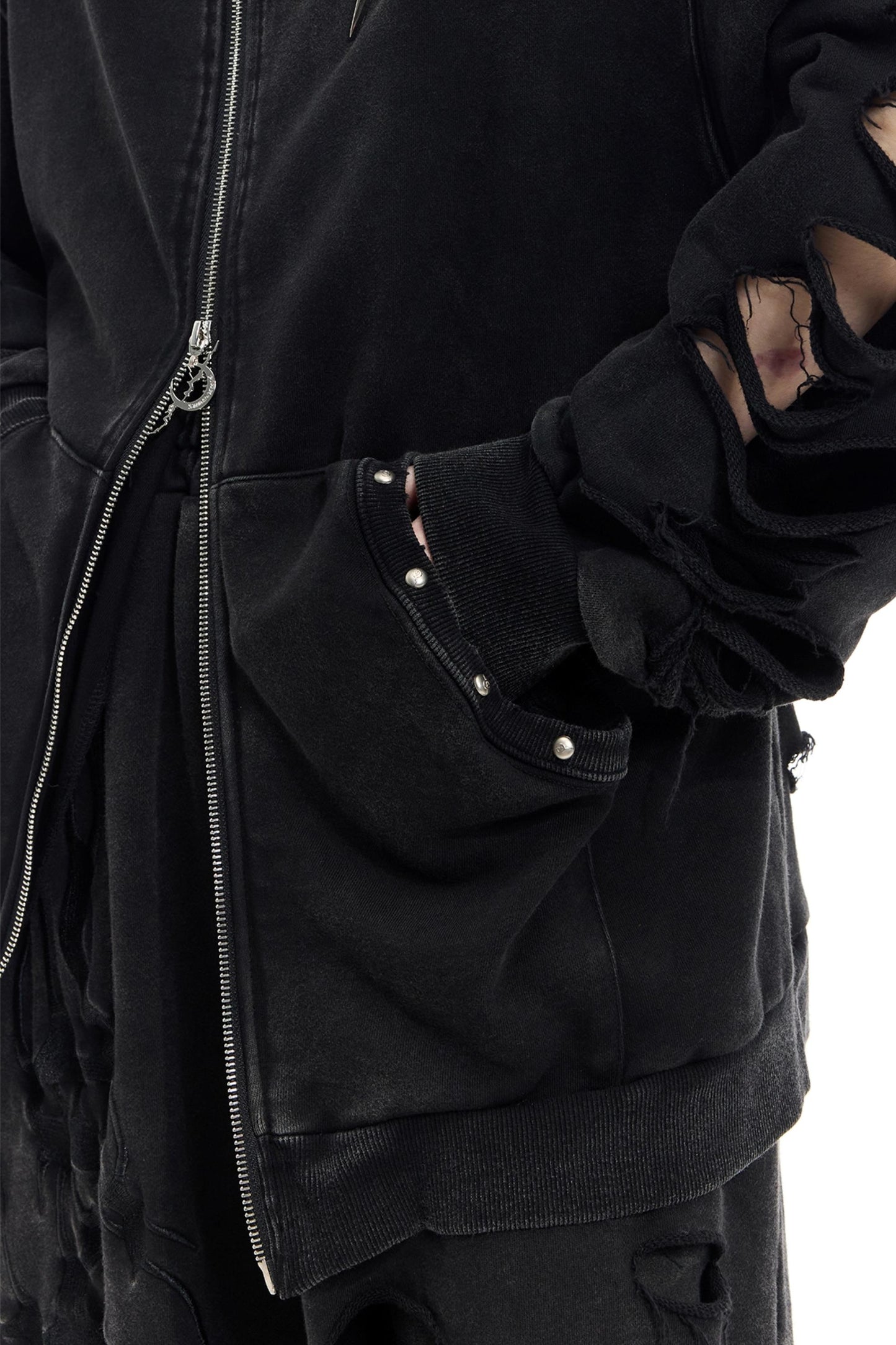 Studded Hooded Cardigan