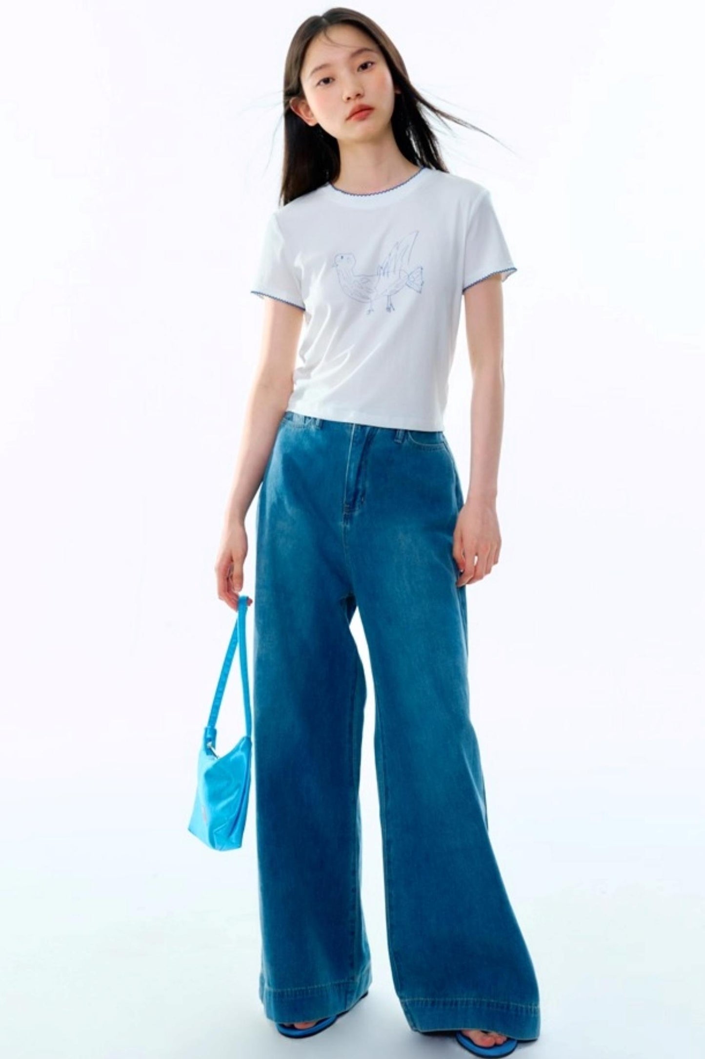 Tencel Parent-Child Short-Sleeved T-Shirt