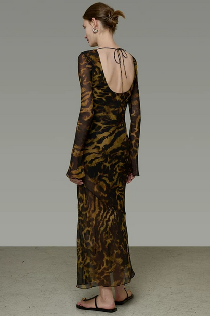 Elegant Leopard Print Dress