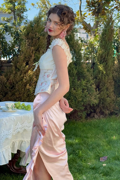 Slimming Floral Lace Top