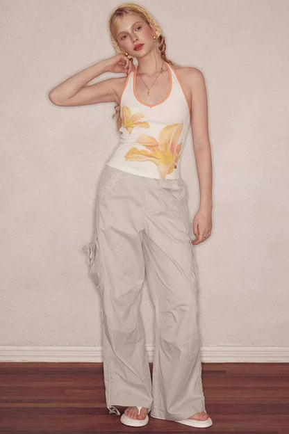 Wide-leg Cargo Pants