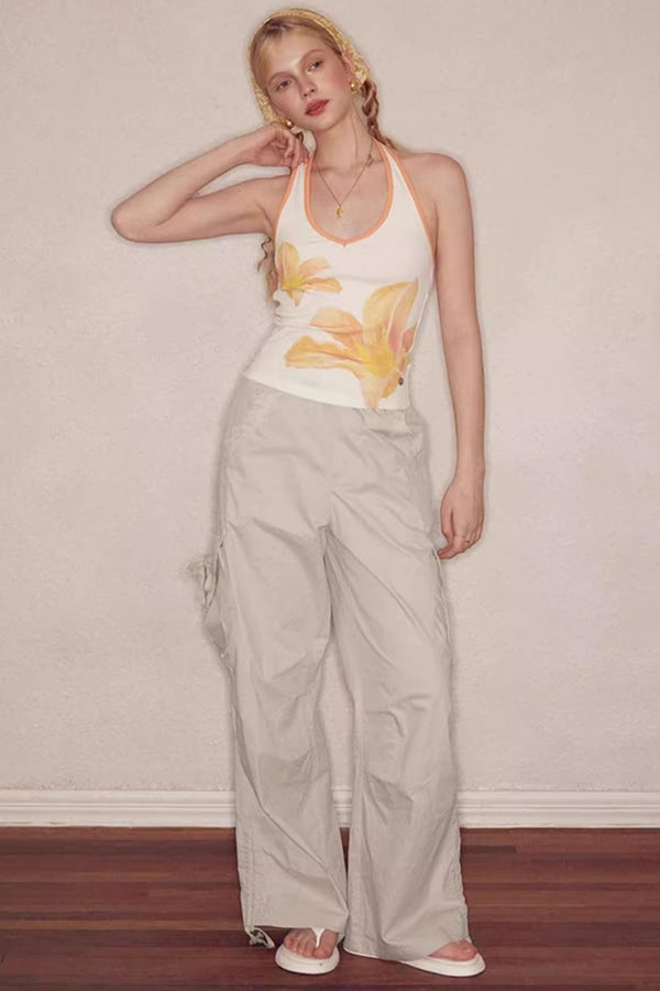 Wide-leg Cargo Pants