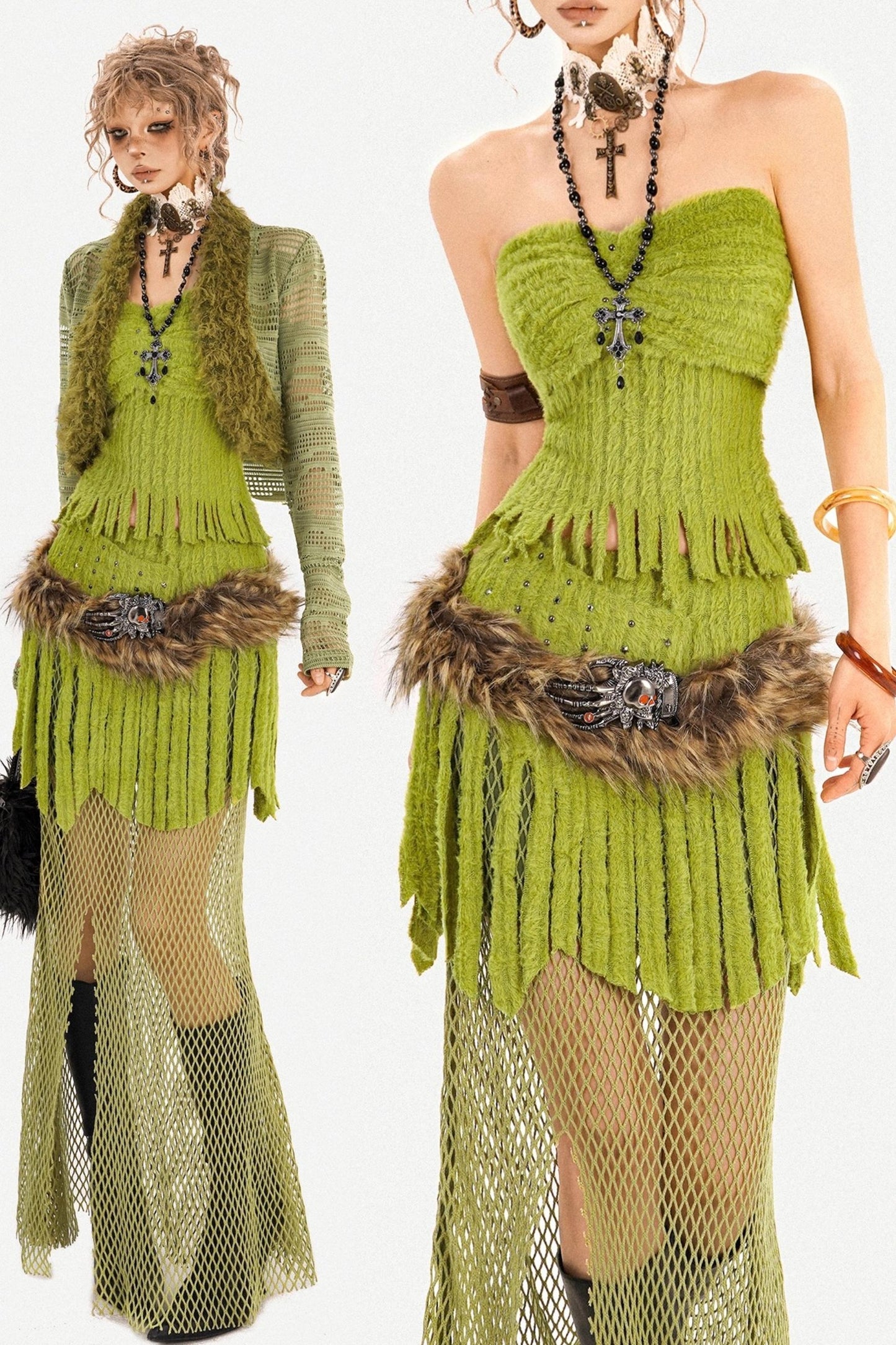 Plush Mesh Skirt Set-Up