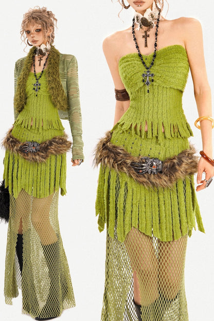 Plush Mesh Skirt Set-Up