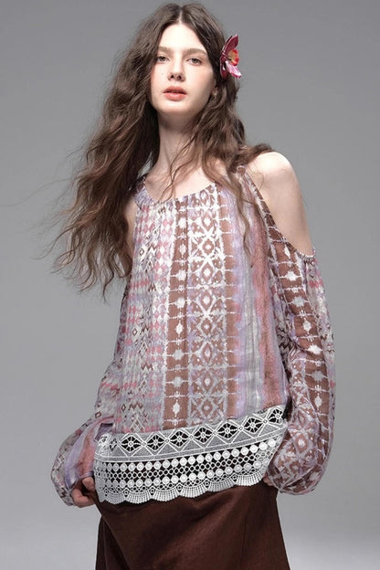 Wandering Petals Lace Shirt