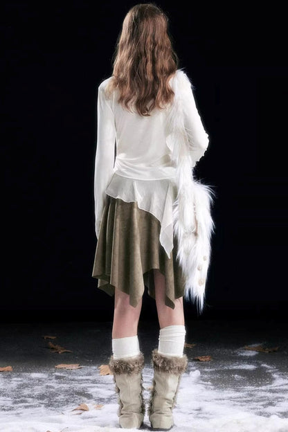 Swing Collar Tencel Shirt