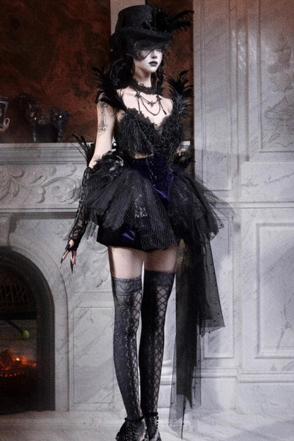 Diamond Feather Trailing Dress