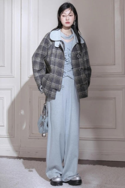 Milk Blue Wool Ribbon Knit Set