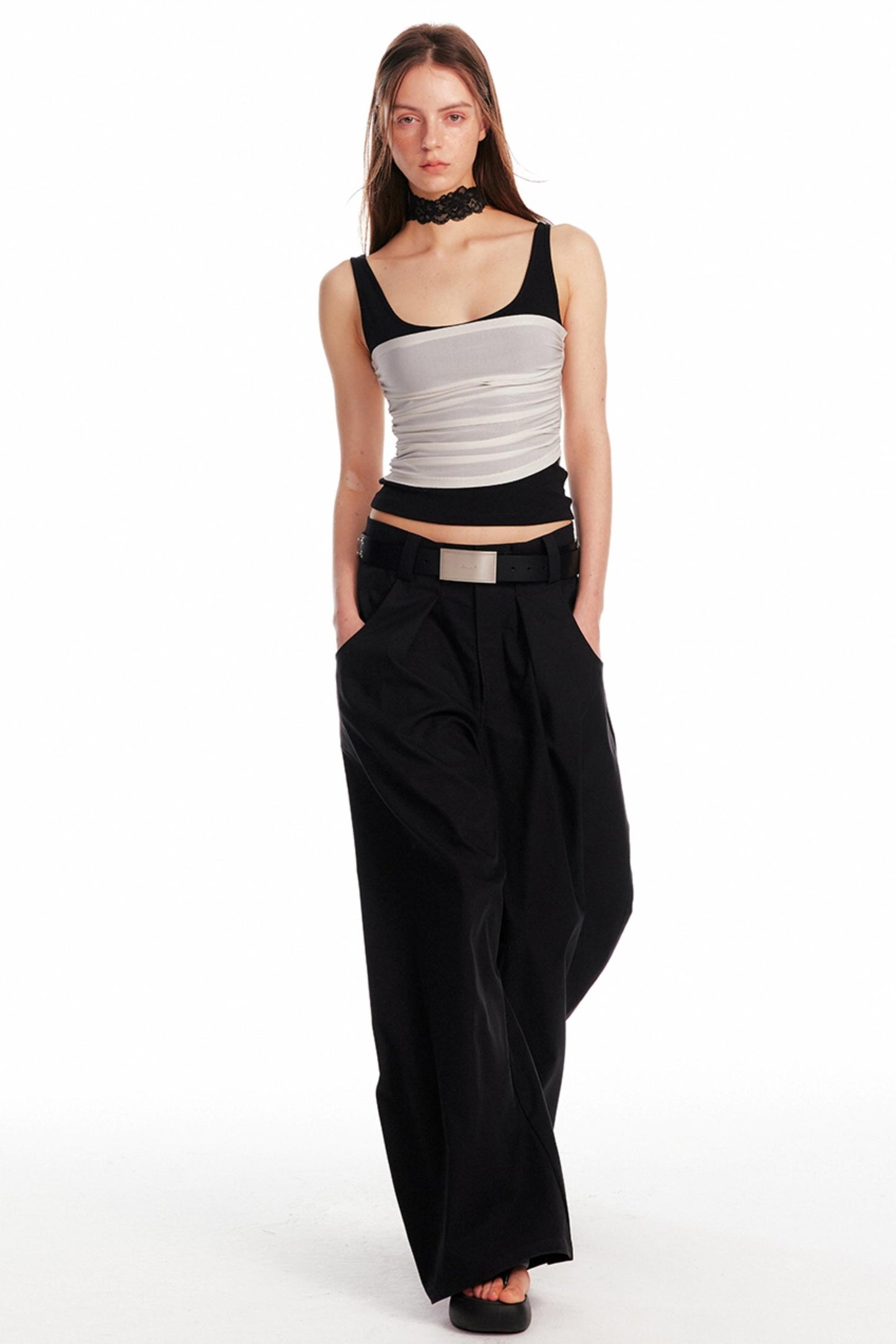 Chic Pleated Sleeveless Top