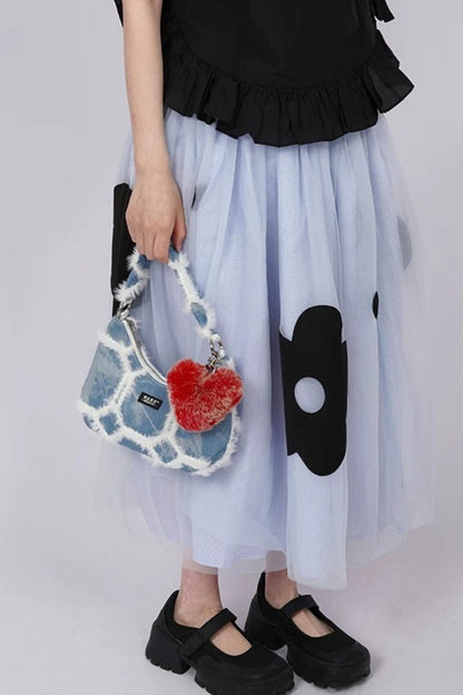 Y2K Retro Denim Shoulder Bag