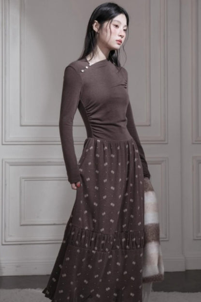 Warm Velvet Snowflake Dress