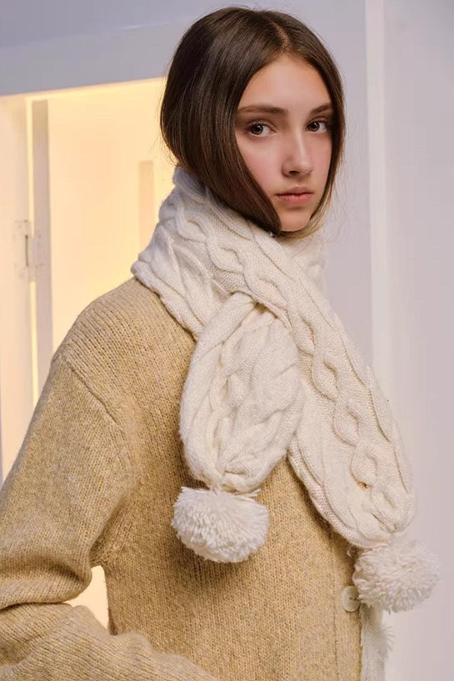 Dual-Tone Merino Wool Scarf