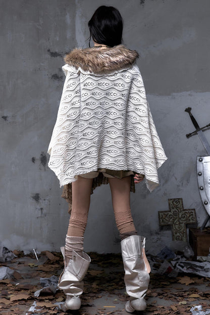 Millennium Vintage Knit Cape Jacket