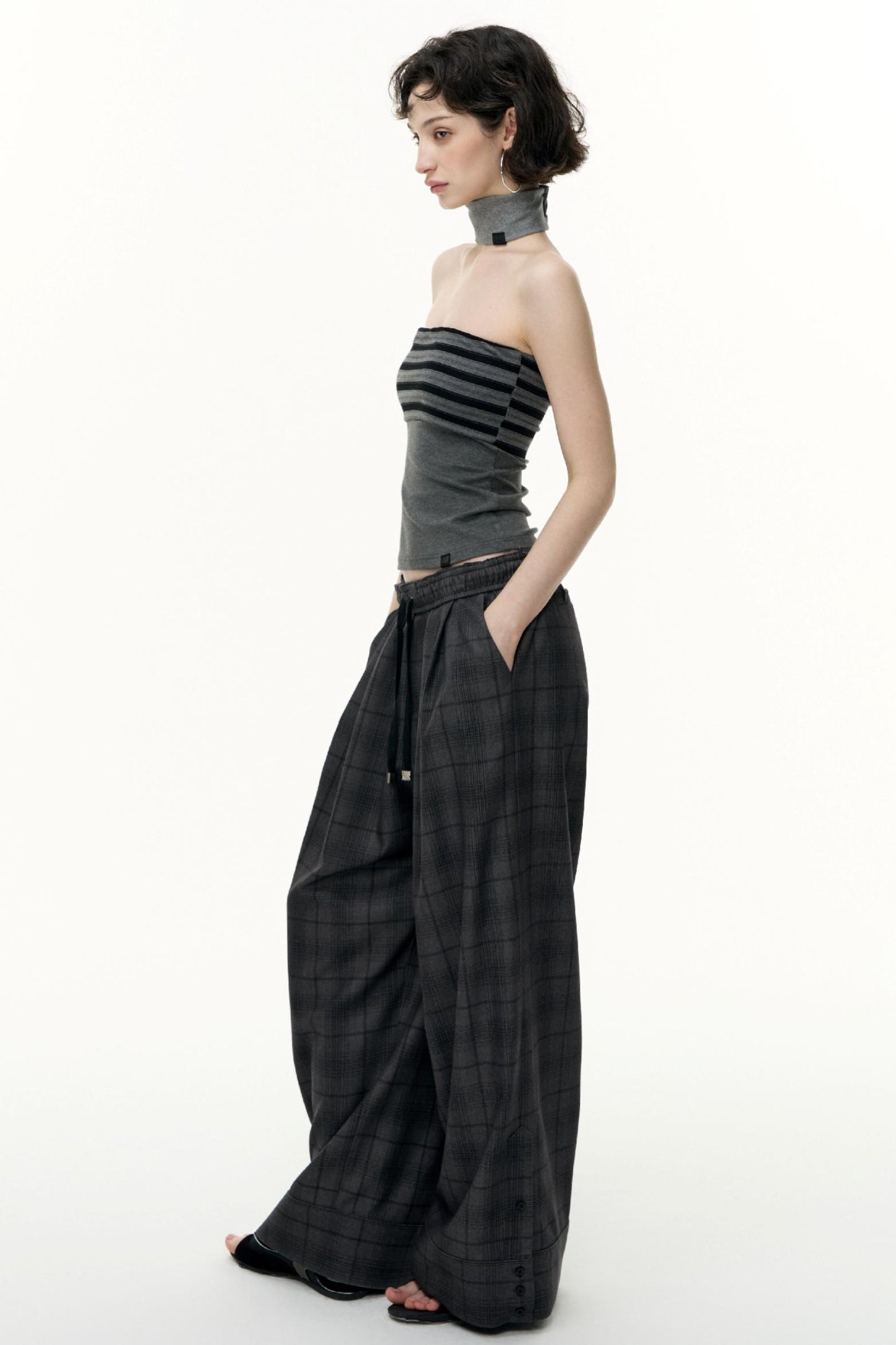 Virtual Striped Short Skirt Set-Up