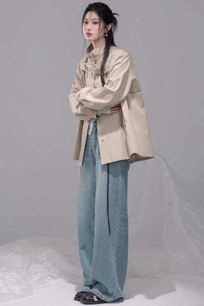 Meersalzblaue Lyocell-Jeans