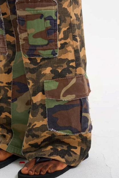 Bootcut-Hose mit Washed-Raw-Edge