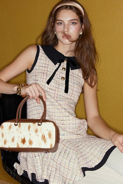 Pink Wool Pleated Dress