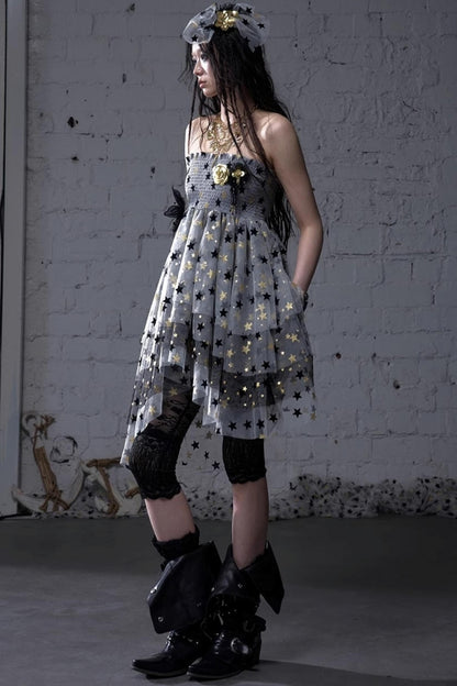 Dreamy Mesh Bustier Gown Dress