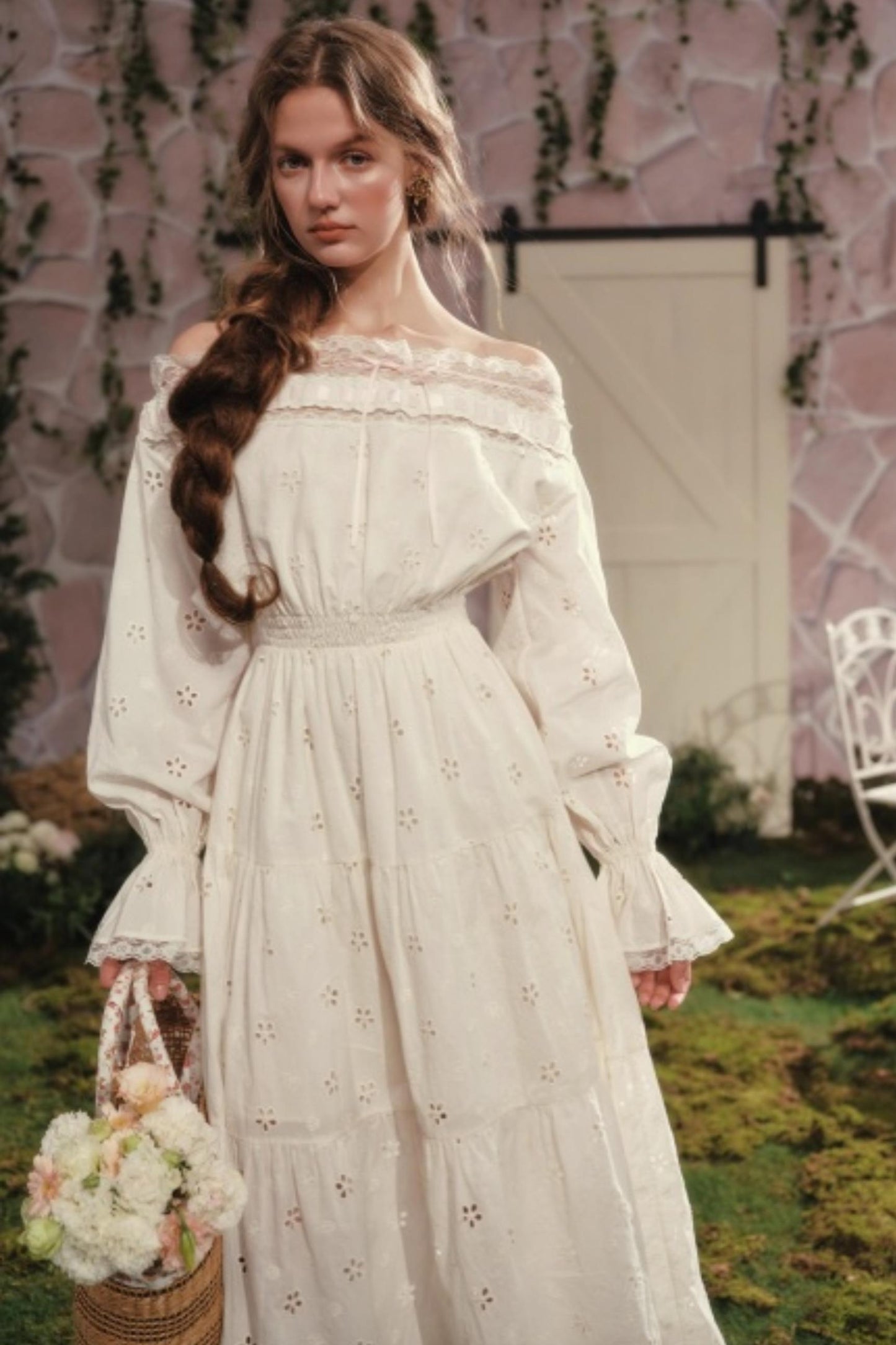 Lacemade Camellia Off-Shoulder Dress