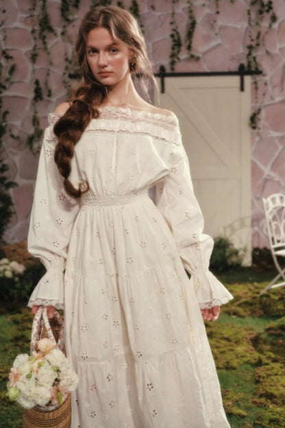 Lacemade Camellia Off-Shoulder Dress