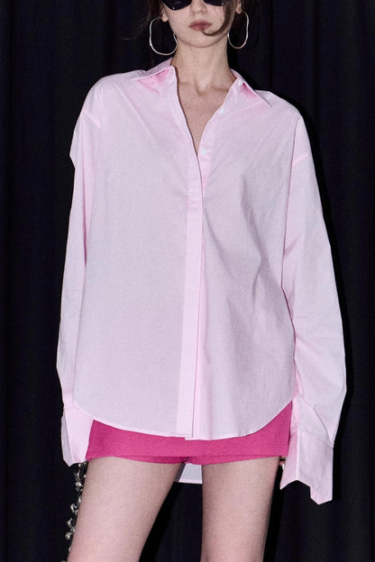 Love Buckle Casual Long-Sleeved Shirt