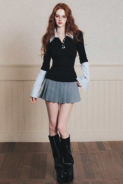 High-Intelligence Patchwork Knitted Sweater
