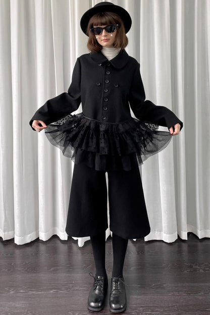 Deodorizing Mesh Lace-Up Shawl Cape