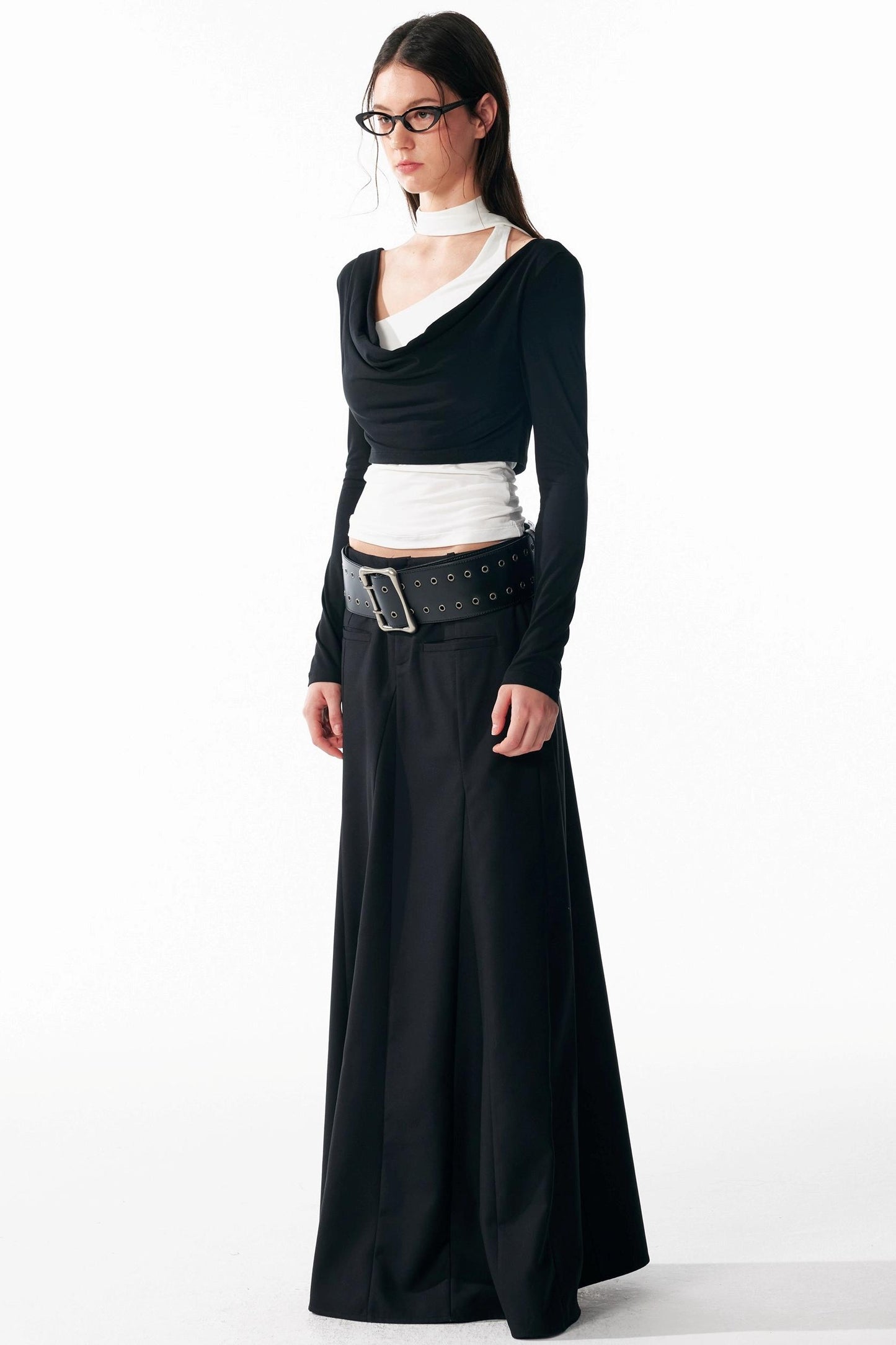 Contrast Patchwork Long Sleeve Top