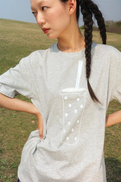 Gray Pearl Milk Tea T-Shirt