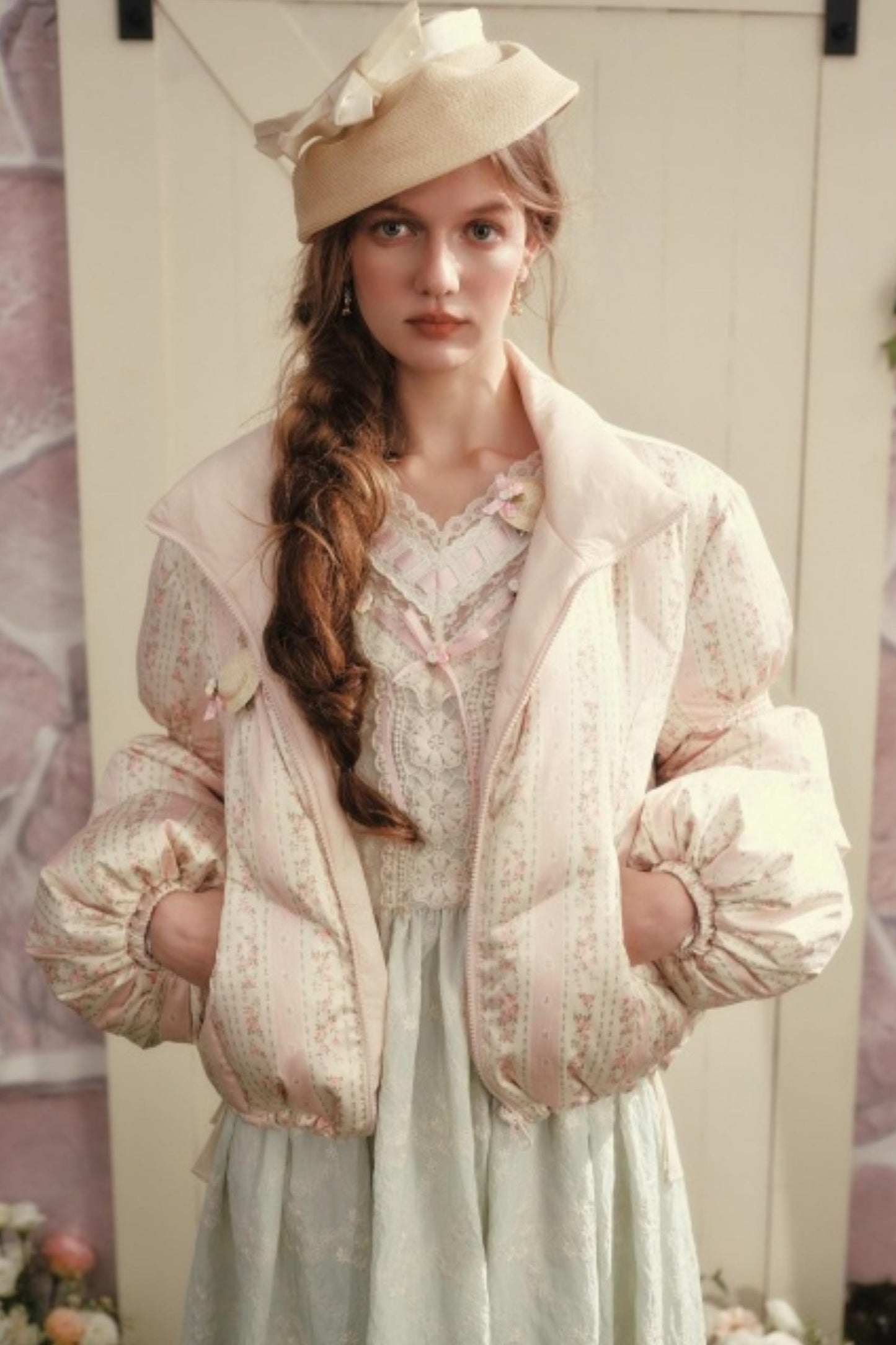 Lace Splicing Pastoral Dress