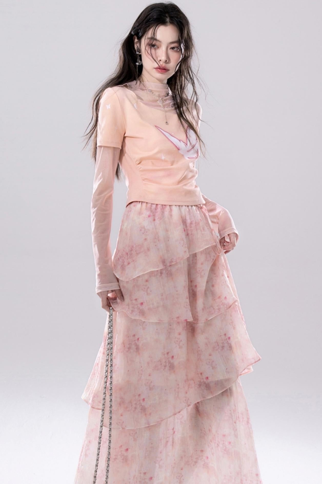 Floral Crushed Cake Skirt