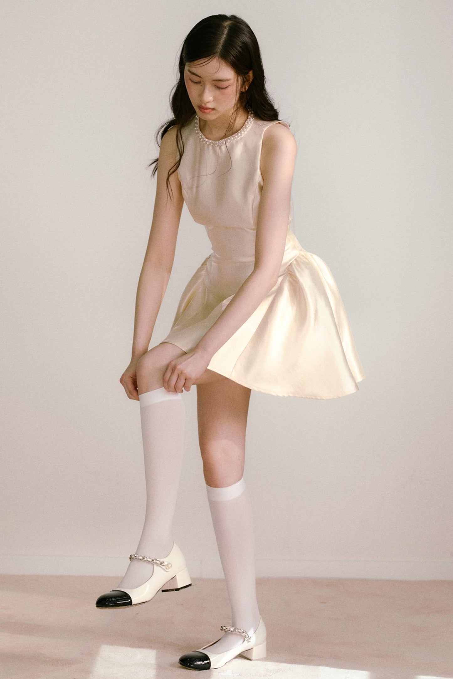 Satin Pearl Princess Dress