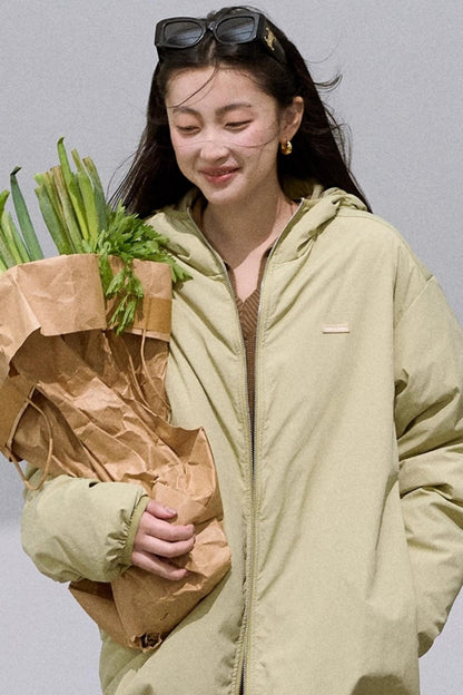 Old Money Leather Label Down Jacket