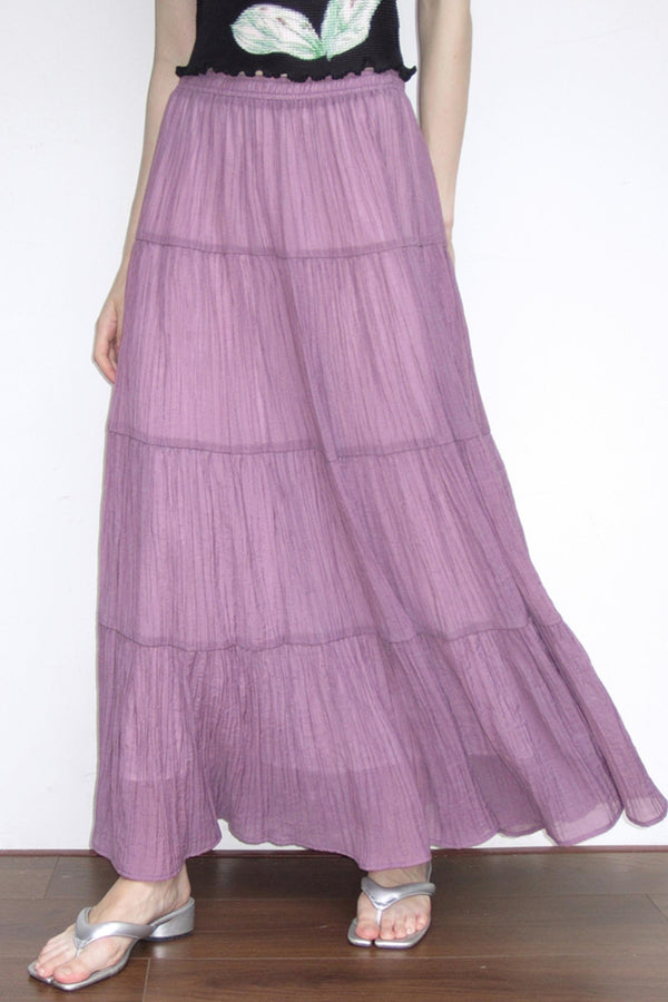 Whisper Purple Stretch Top With Purple Skirt Set-Up