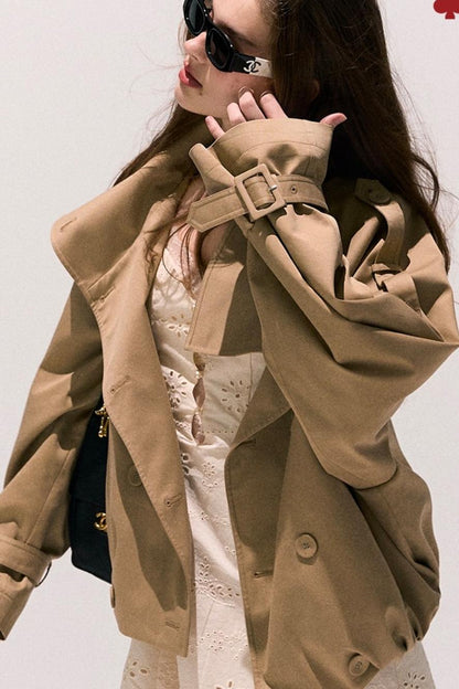 Stand-Up Silhouette Trench Coat